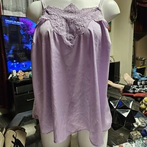 Torrid - Lavender Lace Trim Women's Top